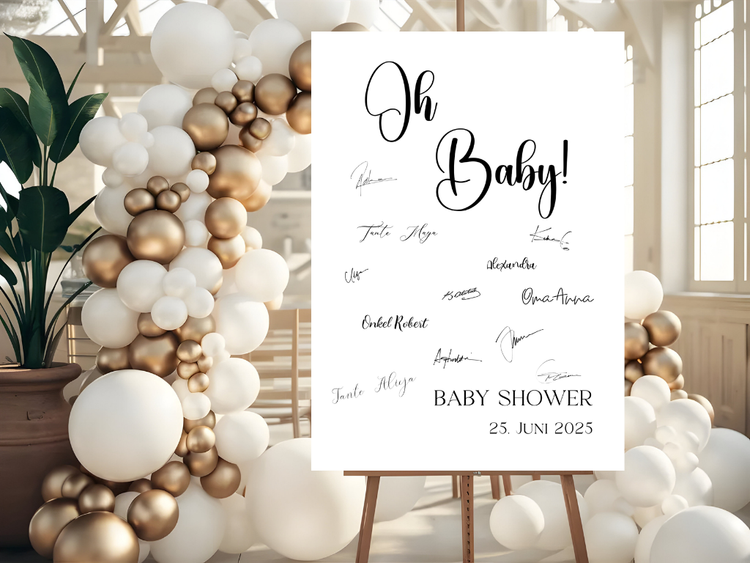 Gästebuch-Schild Baby Showers