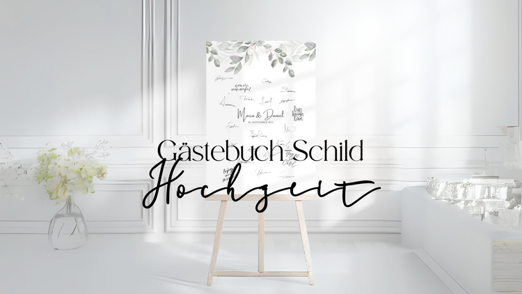 Gästebuch-Schild Hochzeit