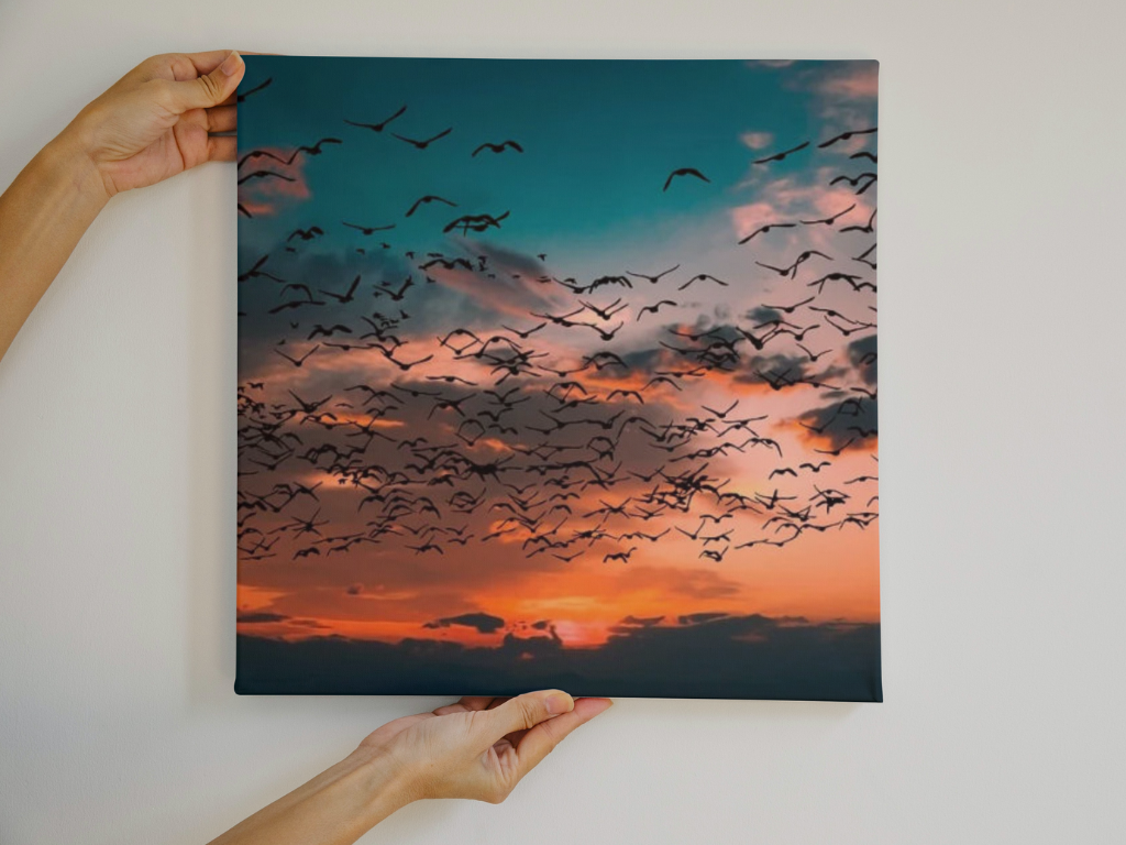 Dein Foto gedruckt als Leinwand . Fotodruck Querformat Hochformat, Leinwand 50 x 70cm .