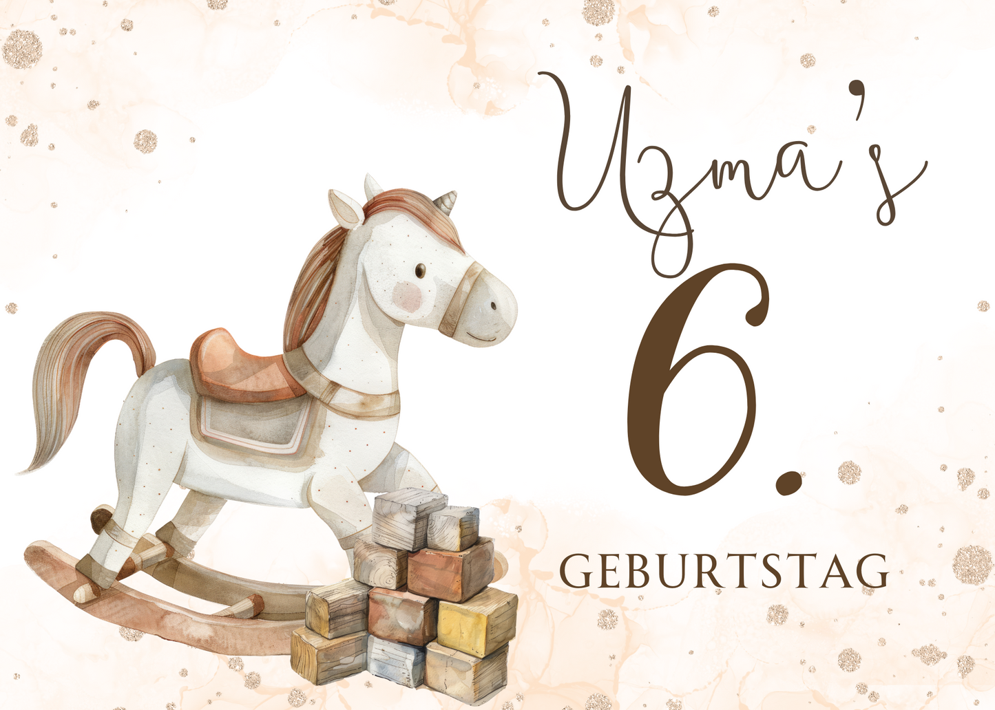 Willkommensschild zum 1. Geburtstag Kindergeburtstag Personalisiertes Deutsch boho