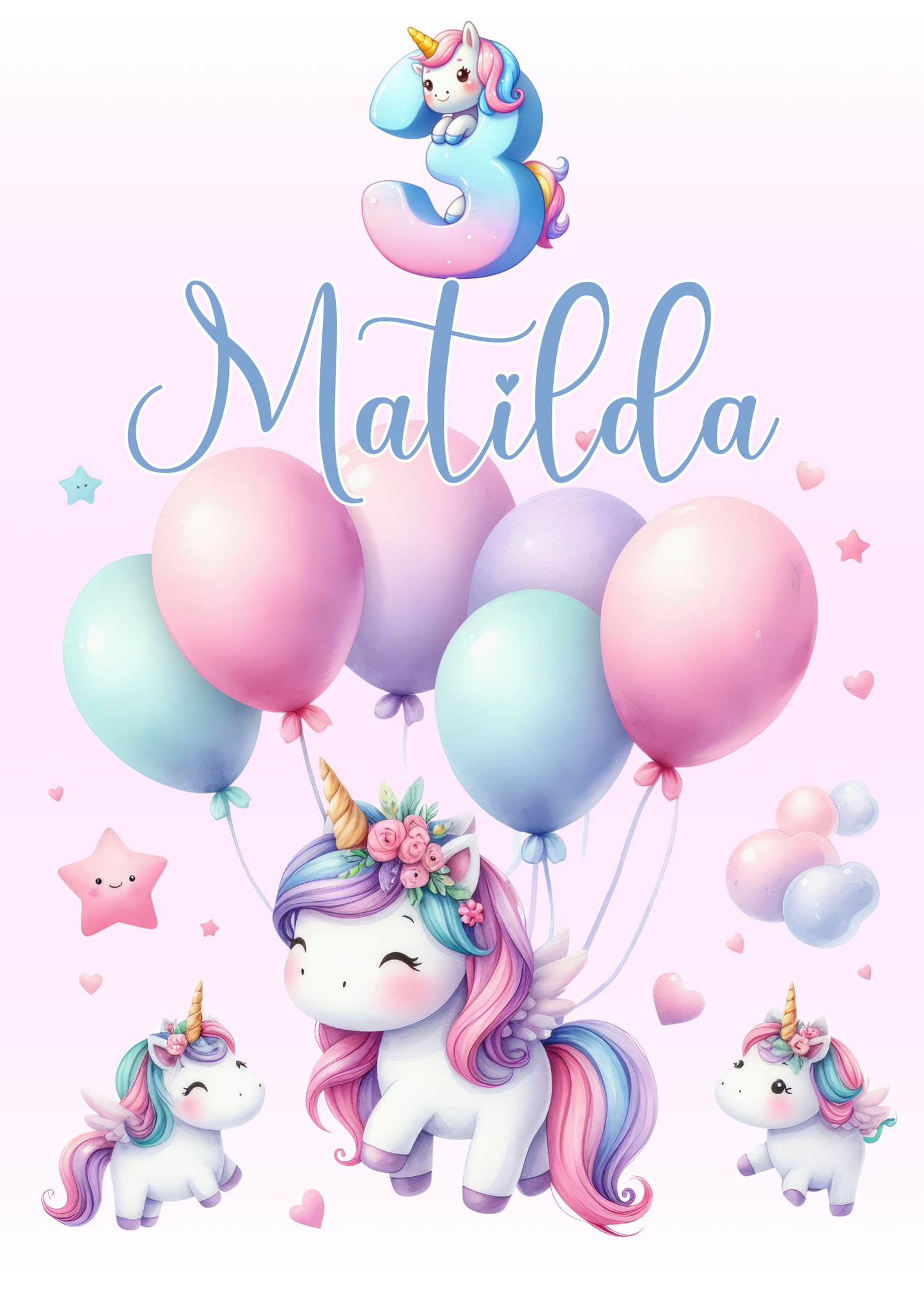 Willkommensschild zum 1. Geburtstag Kindergeburtstag Personalisiertes Deutsch Einhorn