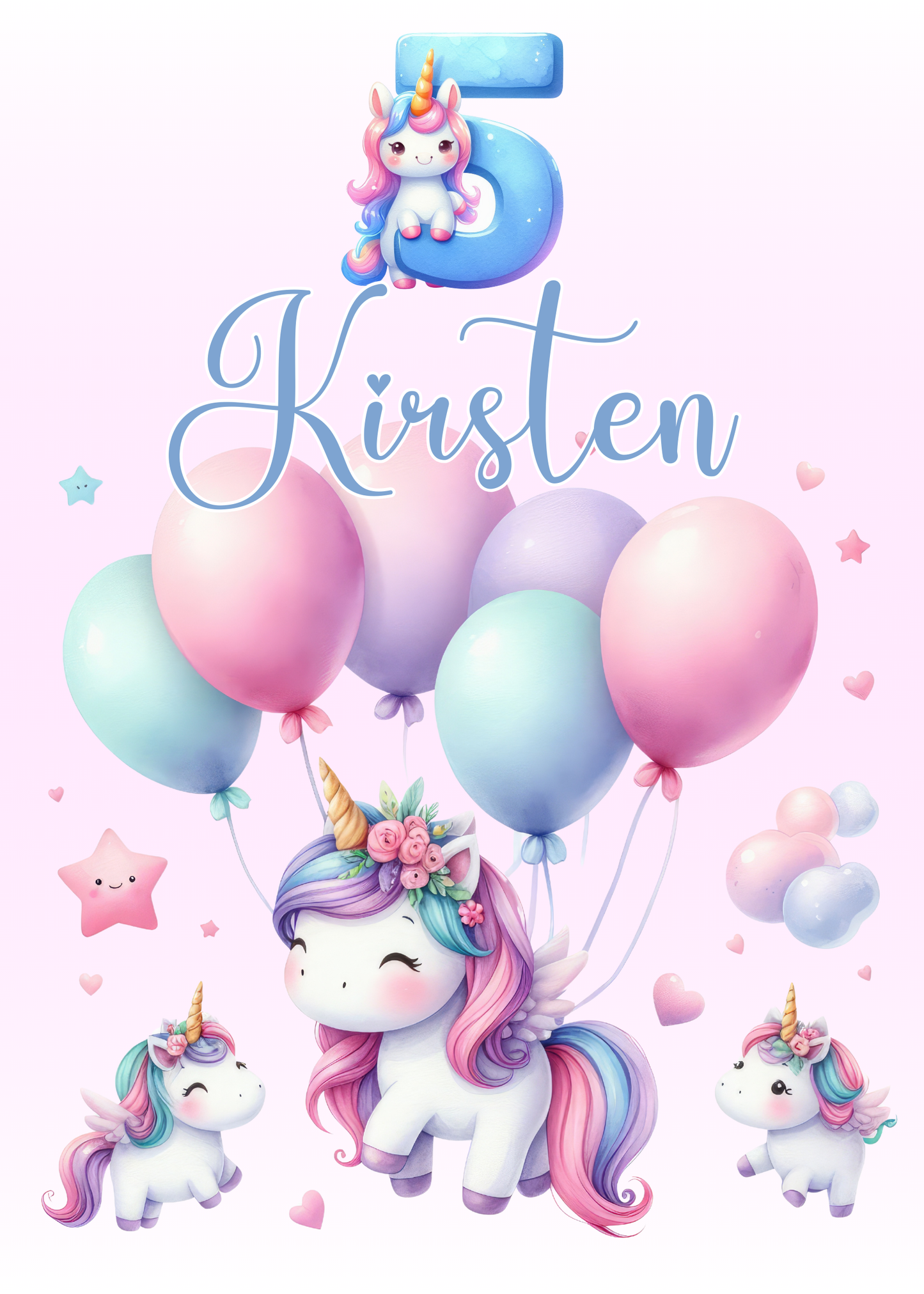 Willkommensschild zum 1. Geburtstag Kindergeburtstag Personalisiertes Deutsch Einhorn