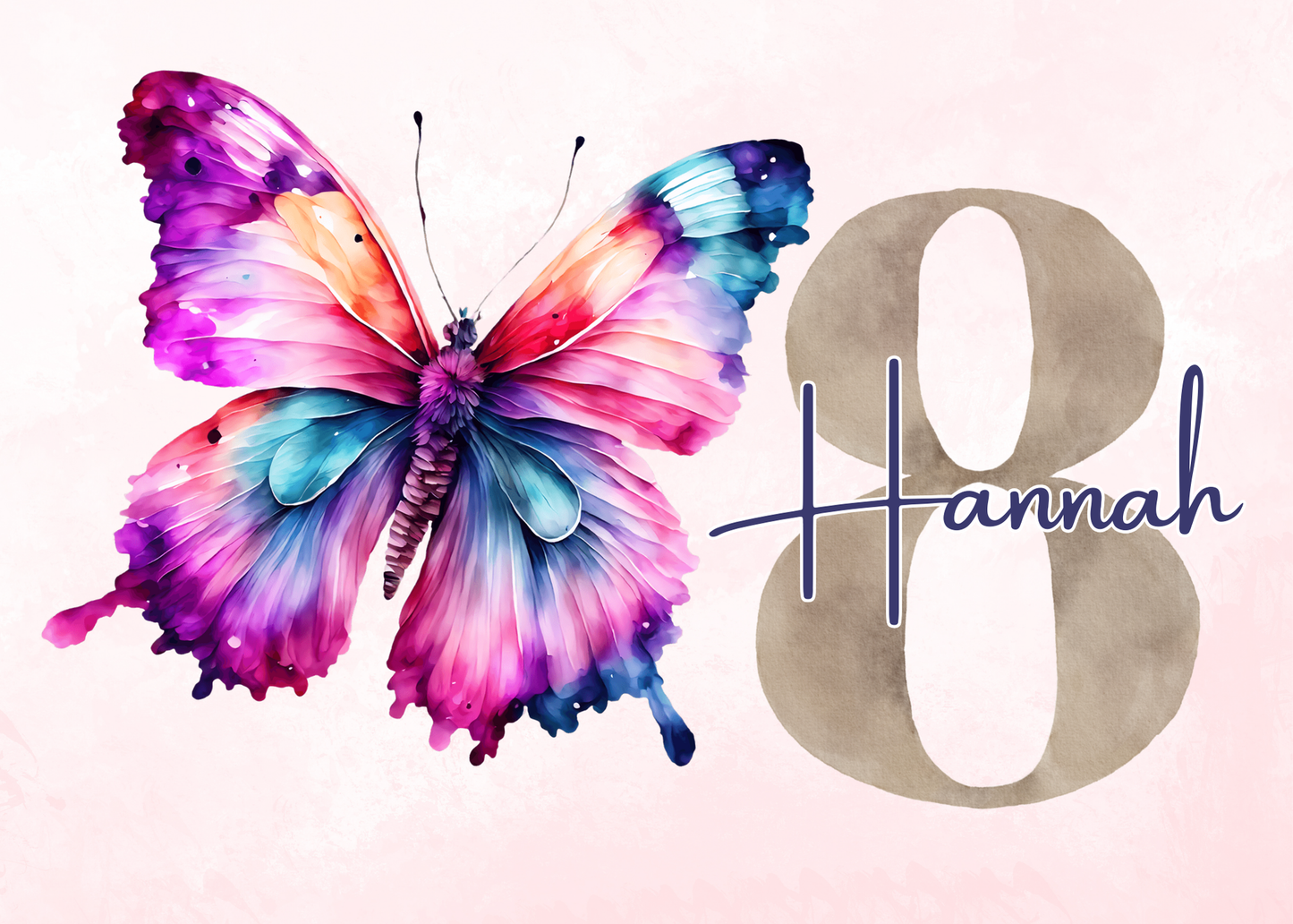 Willkommensschild zum 1. Geburtstag Kindergeburtstag Personalisiertes Schmetterling