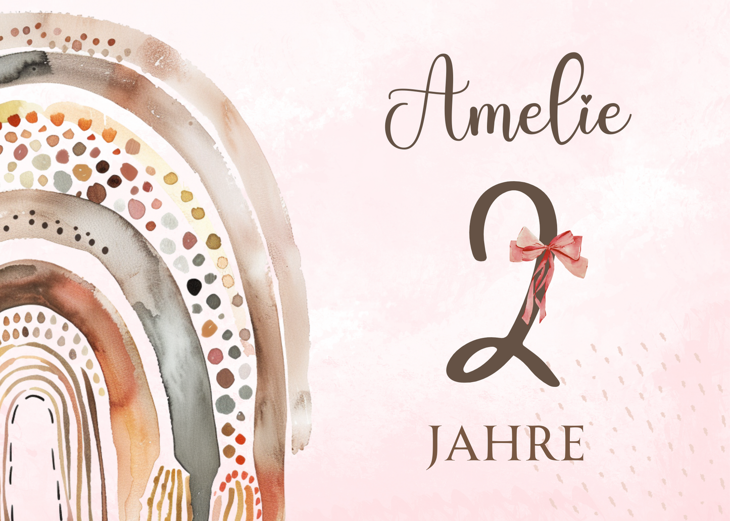 Willkommensschild zum 1. Geburtstag Kindergeburtstag Personalisiertes Regenbogen
