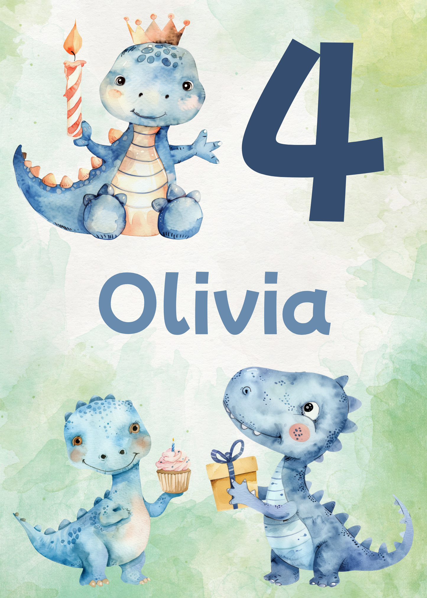 Willkommensschild zum 1. Geburtstag Kindergeburtstag Personalisiertes Deutsch Dinosaurier
