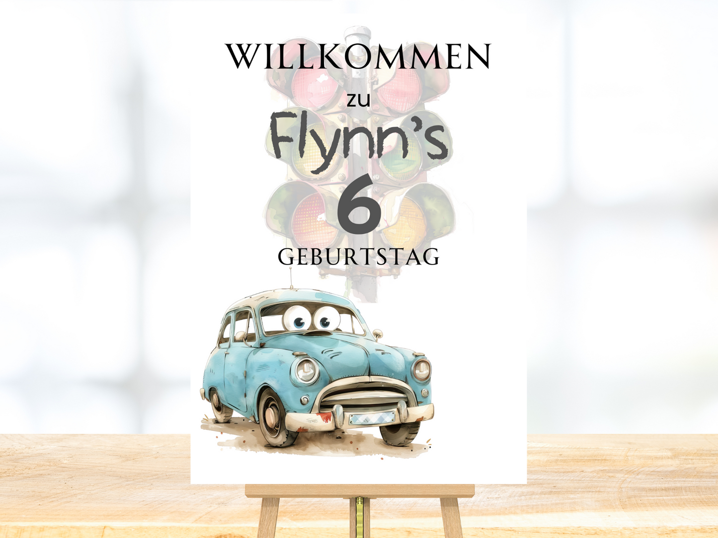 Willkommensschild zum 1. Geburtstag Kindergeburtstag Personalisiertes Deutsch