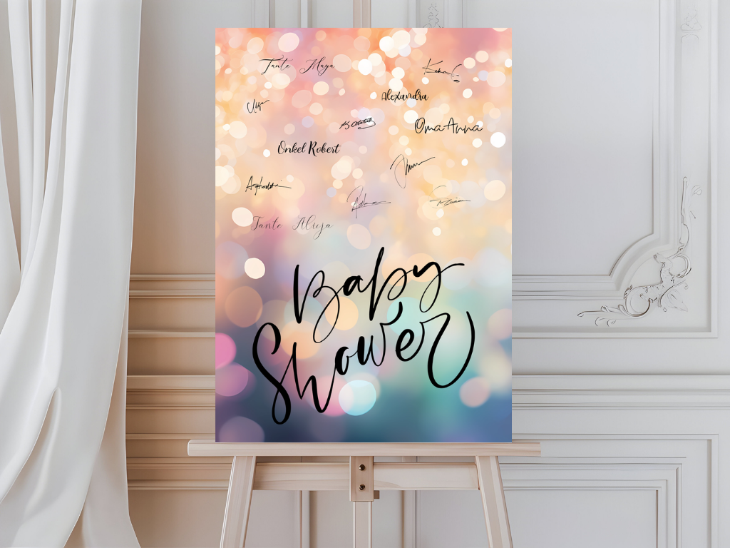 Gästebuch Alternativen für Baby Shower Leinwand, Poster - Rosa , Blau MAYA