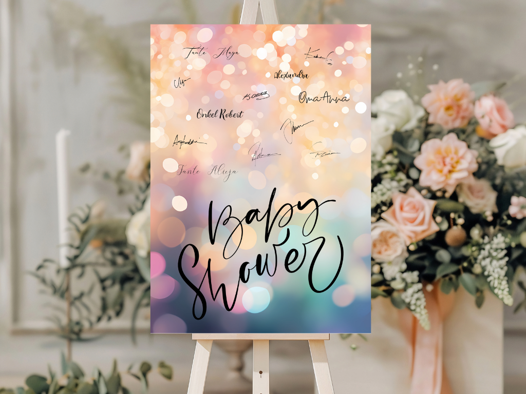Gästebuch Alternativen für Baby Shower Leinwand, Poster - Rosa , Blau MAYA