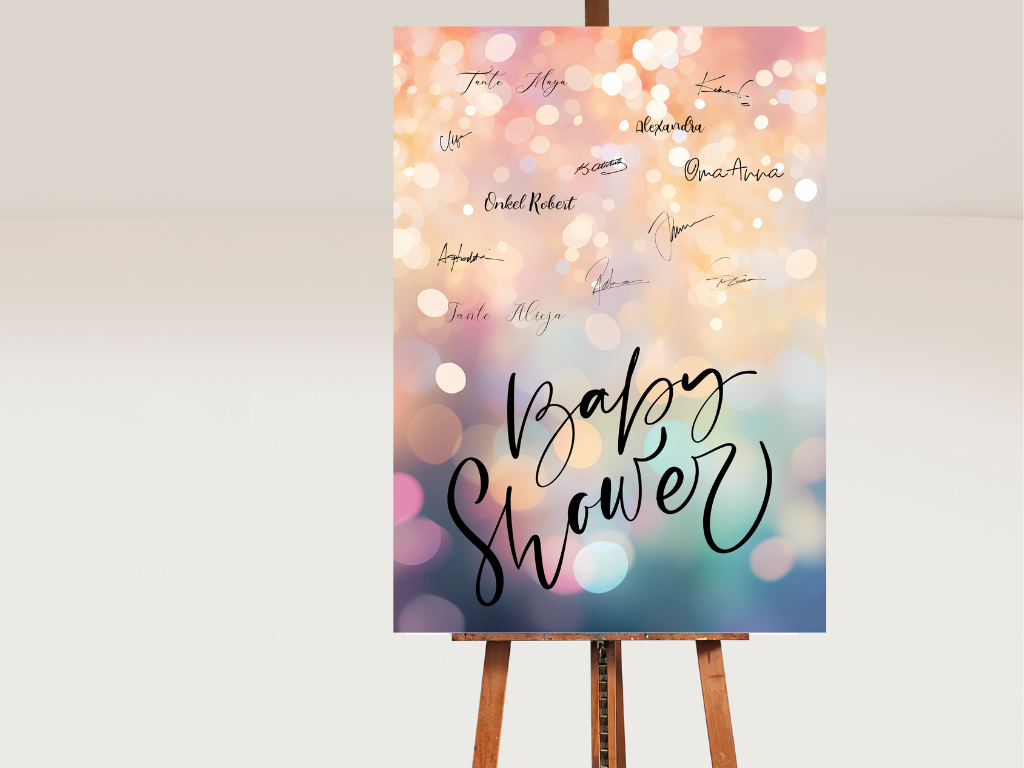 Gästebuch Alternativen für Baby Shower Leinwand, Poster - Rosa , Blau MAYA