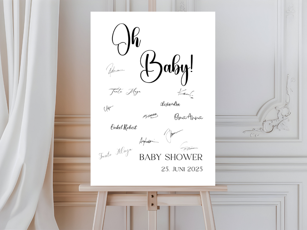 Gästebuch Alternativen für Baby Shower Leinwand, Poster - Olivier
