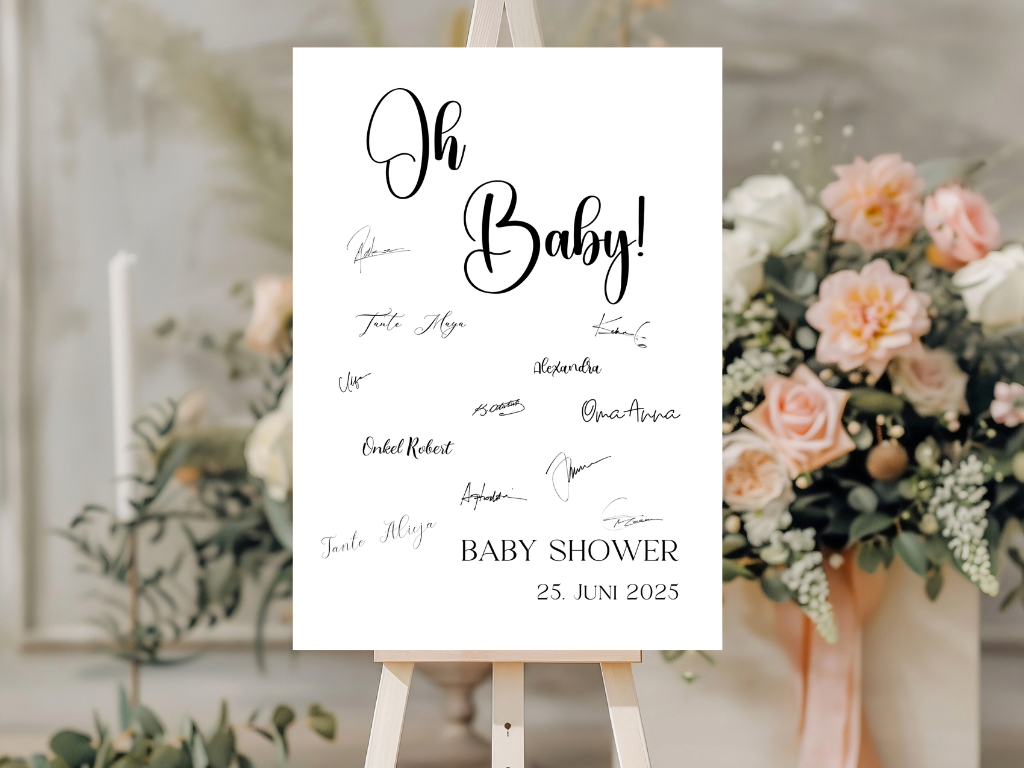 Gästebuch Alternativen für Baby Shower Leinwand, Poster - Olivier