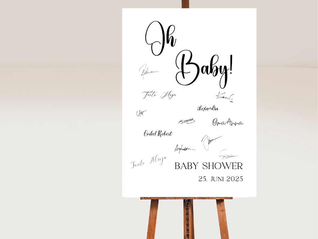 Gästebuch Alternativen für Baby Shower Leinwand, Poster - Olivier