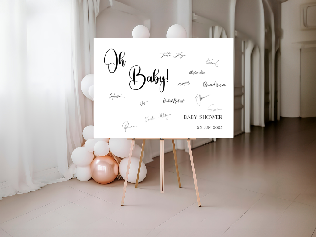 Gästebuch Alternativen für Baby Shower Leinwand, Poster - Tim