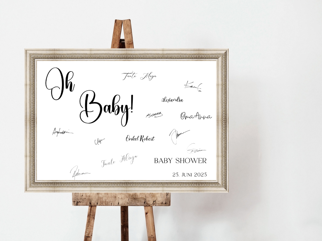 Gästebuch Alternativen für Baby Shower Leinwand, Poster - Tim