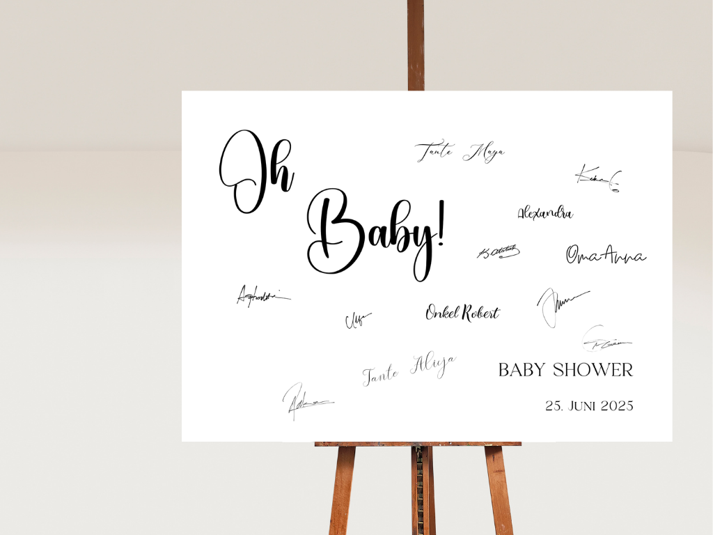 Gästebuch Alternativen für Baby Shower Leinwand, Poster - Tim