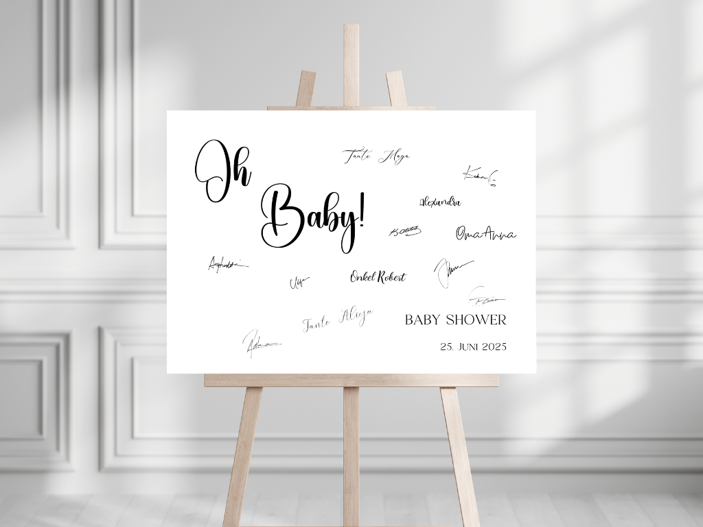 Gästebuch Alternativen für Baby Shower Leinwand, Poster - Tim
