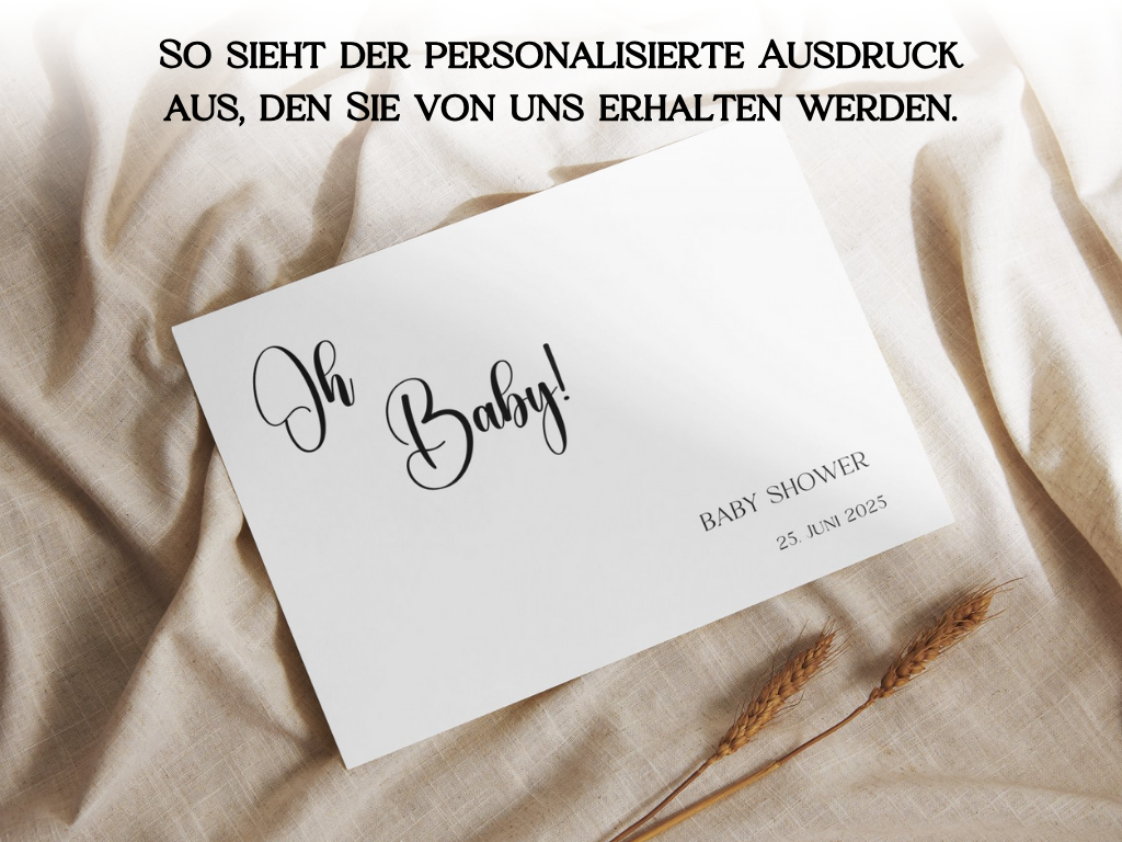 Gästebuch Alternativen für Baby Shower Leinwand, Poster - Tim