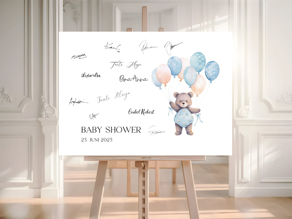 Gästebuch Alternativen für Baby Shower Leinwand, Poster - Balloons Matteo