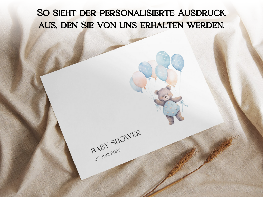 Gästebuch Alternativen für Baby Shower Leinwand, Poster - Balloons Matteo