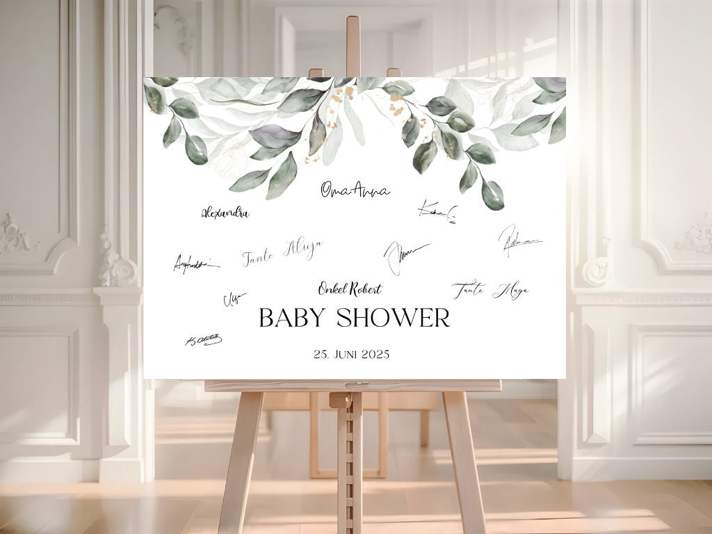 Gästebuch Alternativen für Baby Shower Leinwand, Poster - Boho Vintage AURELIA