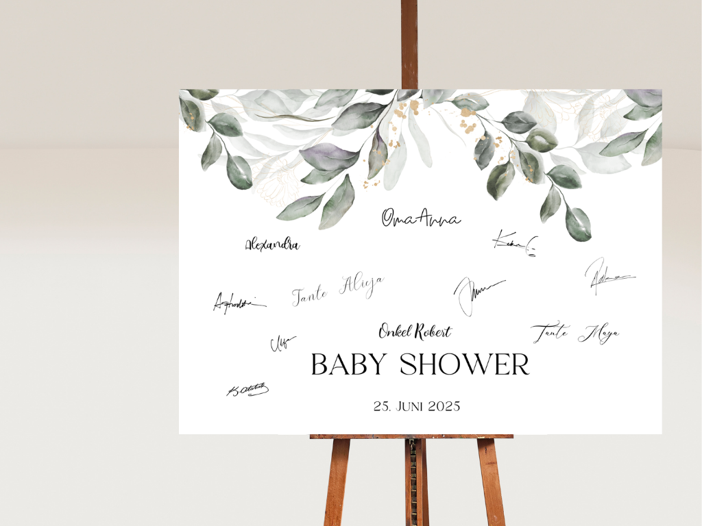 Gästebuch Alternativen für Baby Shower Leinwand, Poster - Boho Vintage AURELIA