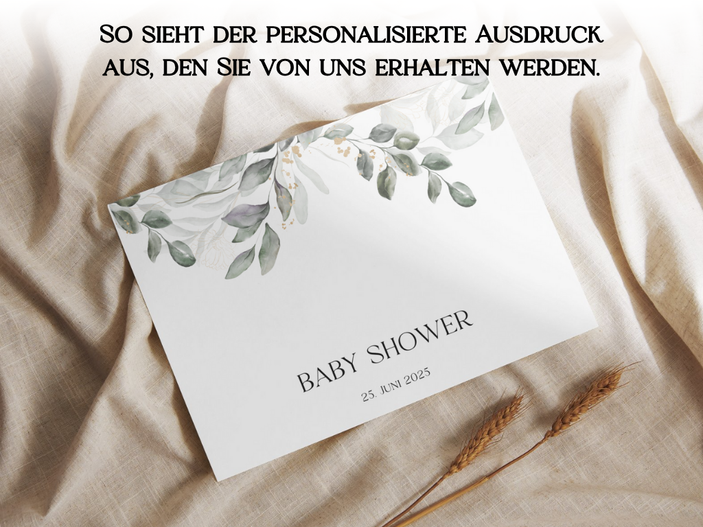 Gästebuch Alternativen für Baby Shower Leinwand, Poster - Boho Vintage AURELIA