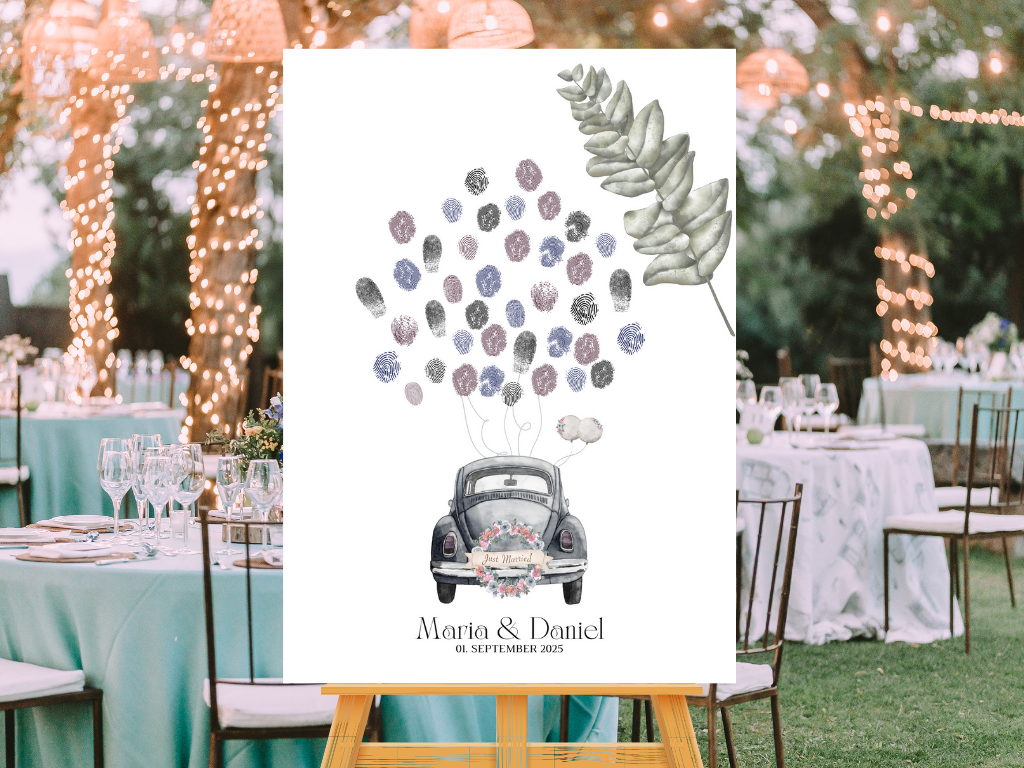Gästebuch Alternativen für Hochzeit Leinwand, Poster . Eukalyptus Vintage LARA