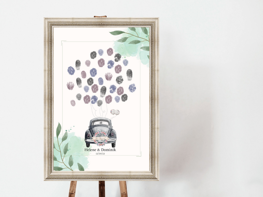 Gästebuch Alternativen für Hochzeit Leinwand, Poster . Eukalyptus Vintage NELE