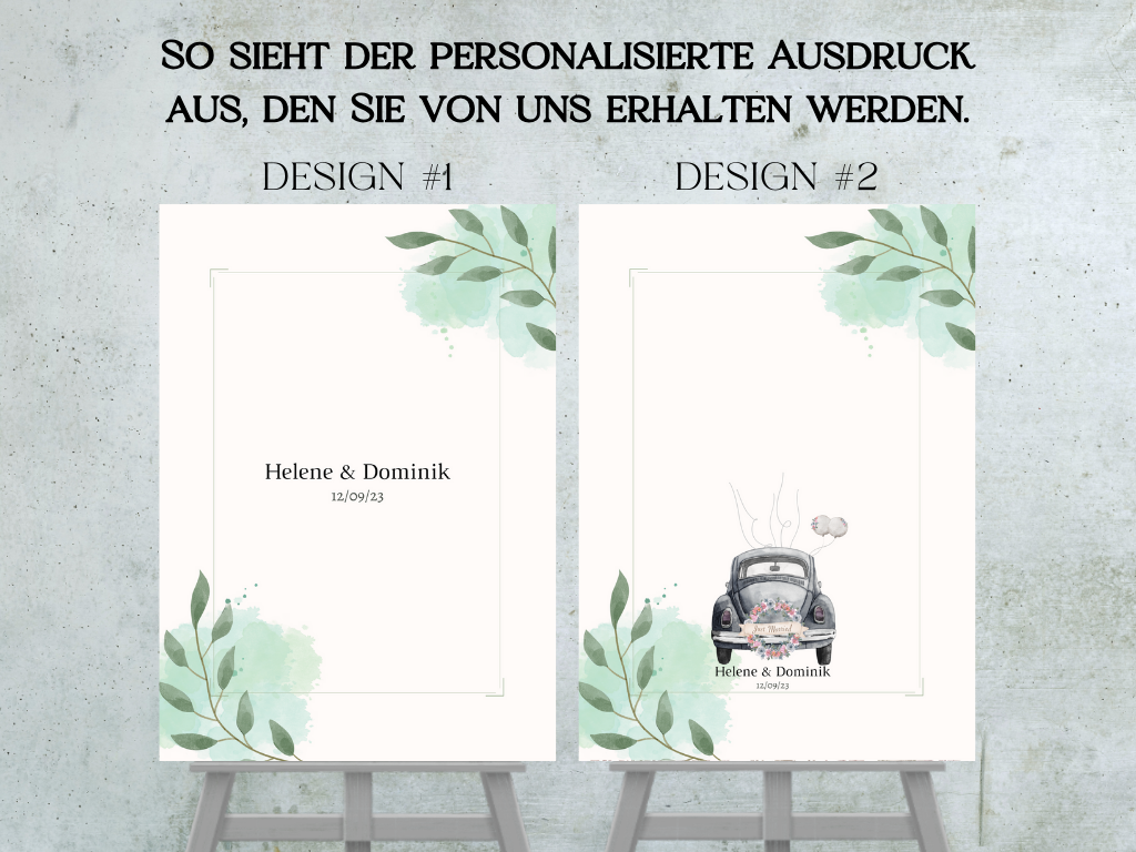 Gästebuch Alternativen für Hochzeit Leinwand, Poster . Eukalyptus Vintage NELE