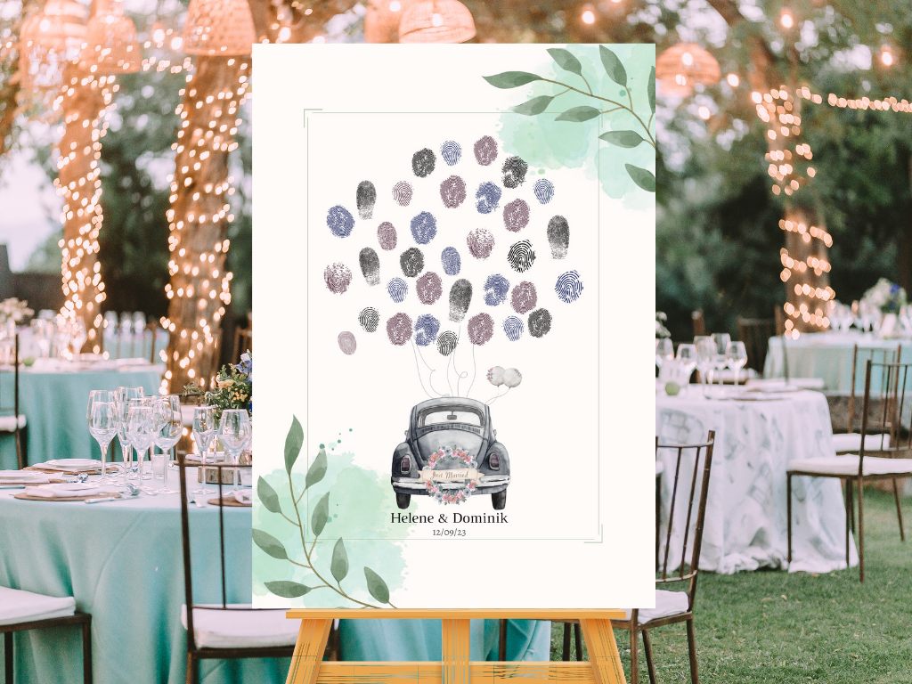 Gästebuch Alternativen für Hochzeit Leinwand, Poster . Eukalyptus Vintage NELE
