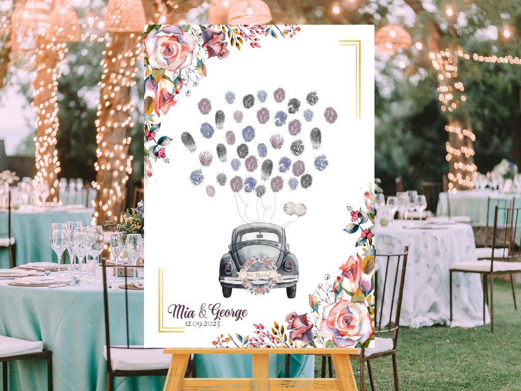 Gästebuch Alternativen für Hochzeit Leinwand, Poster . Boho , Rosa Blumen SOPHIE