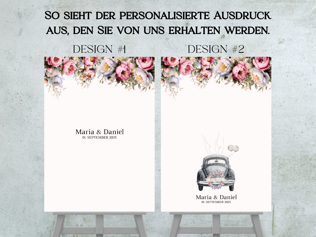 Gästebuch Alternativen für Hochzeit Leinwand, Poster . Rote Blumen Boho KATRIN