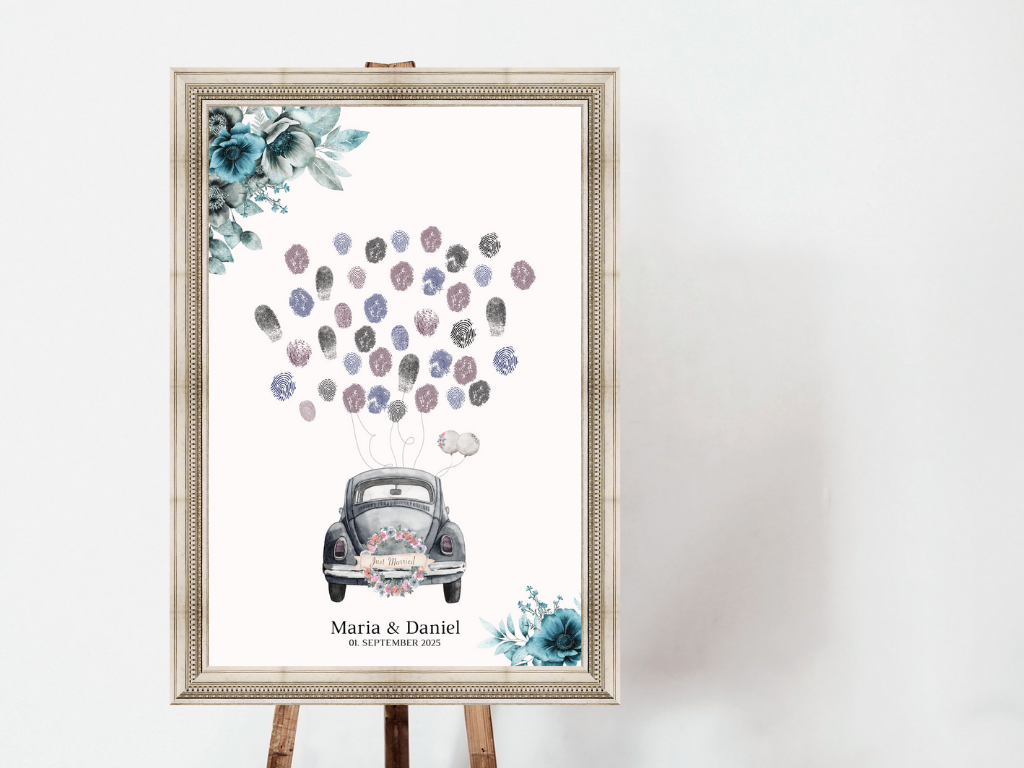 Gästebuch Alternativen für Hochzeit Leinwand, Poster . Strand Hochzeit , Marine , Blaue Blumen MILA
