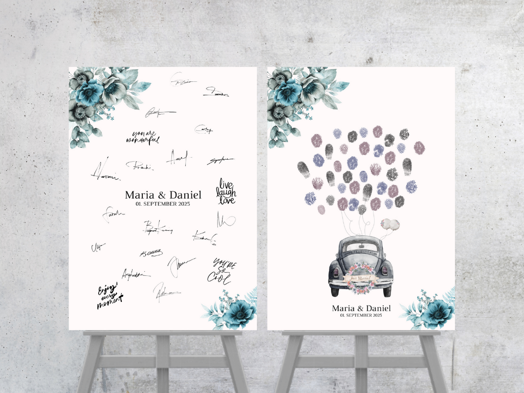 Gästebuch Alternativen für Hochzeit Leinwand, Poster . Strand Hochzeit , Marine , Blaue Blumen MILA
