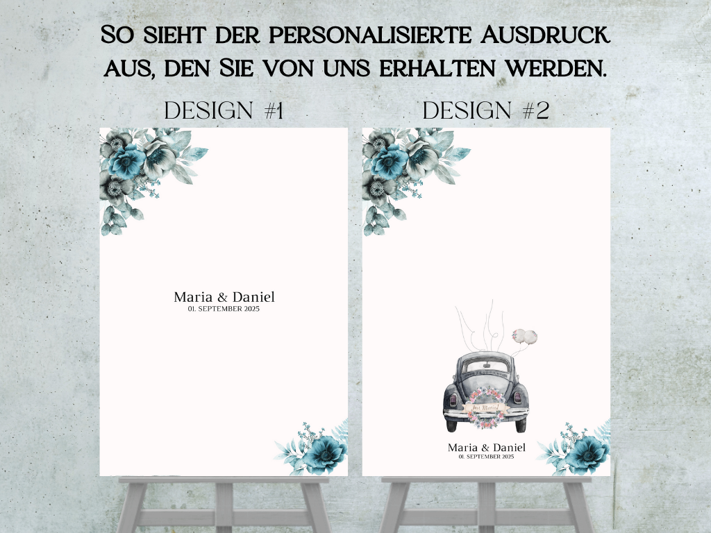 Gästebuch Alternativen für Hochzeit Leinwand, Poster . Strand Hochzeit , Marine , Blaue Blumen MILA