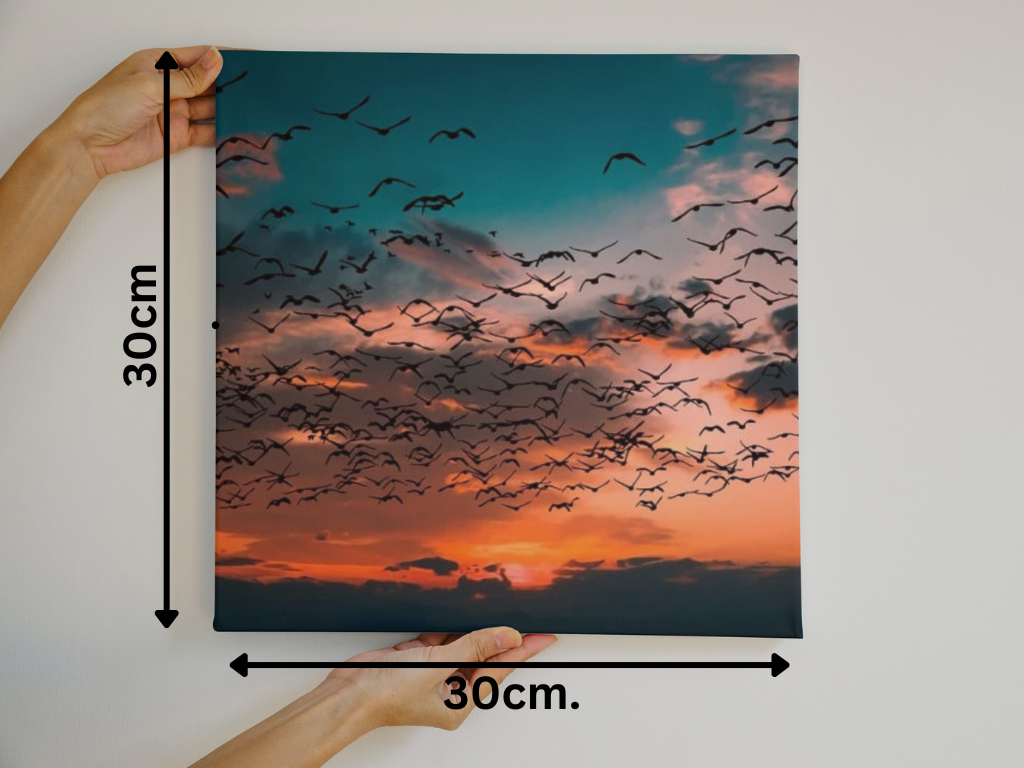 Dein Foto gedruckt als Leinwand . Fotodruck Querformat Hochformat, Leinwand 30 x 30cm .