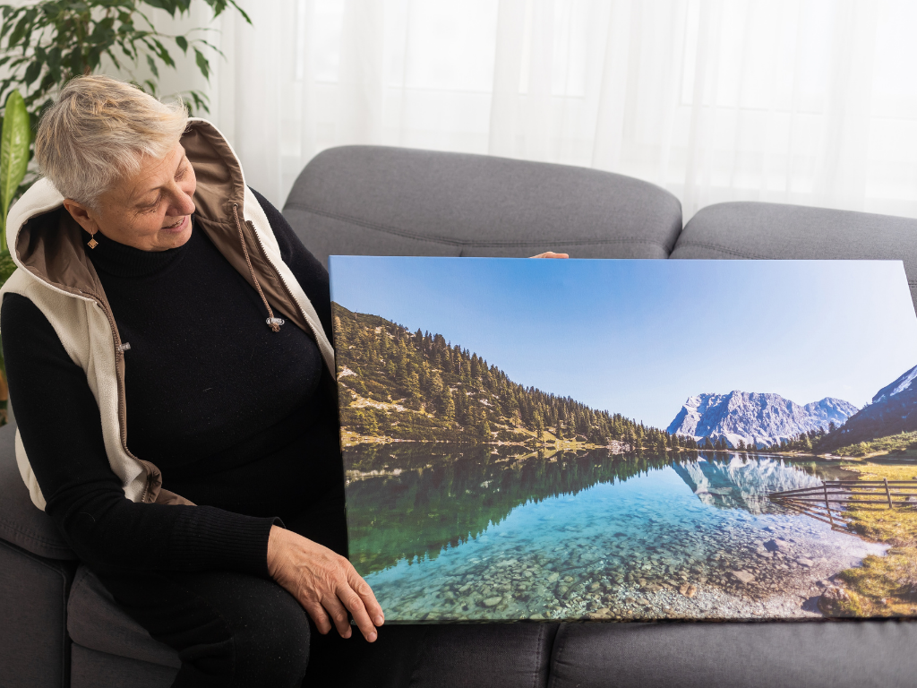 Dein Foto gedruckt als Leinwand . Fotodruck Querformat Hochformat, Leinwand 50 x 70cm .