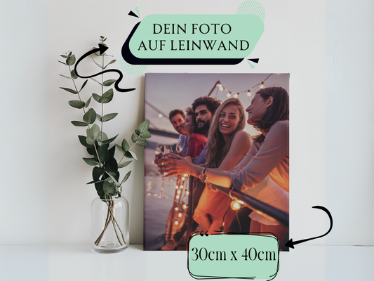 Dein Foto gedruckt als Leinwand . Fotodruck Querformat Hochformat, Leinwand 40 x 30cm .