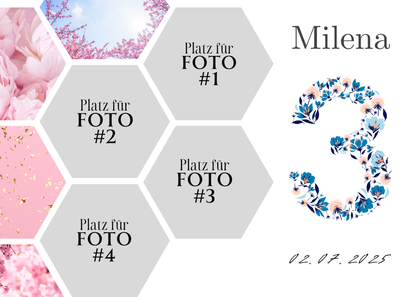Willkommensschild zum 1. Geburtstag Kindergeburtstag Personalisiertes mit Foto Deutsch