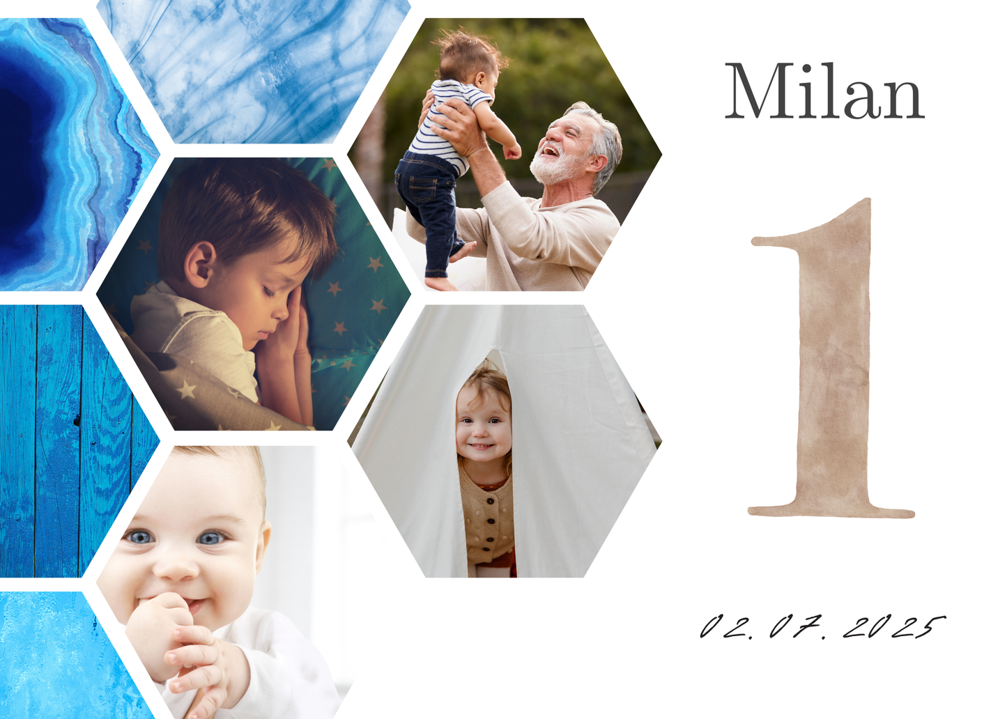 Willkommensschild zum 1. Geburtstag Kindergeburtstag Personalisiertes mit Foto Deutsch