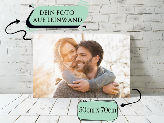 Dein Foto gedruckt als Leinwand . Fotodruck Querformat Hochformat, Leinwand 50 x 70cm .