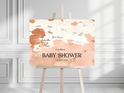 Gästebuch Alternativen für Baby Shower Leinwand, Poster  - Boho Vintage Lio