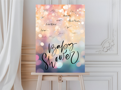Gästebuch Alternativen für Baby Shower Leinwand, Poster  - Rosa , Blau MAYA