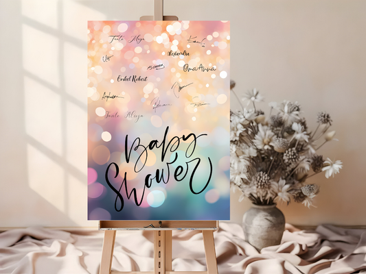 Gästebuch Alternativen für Baby Shower Leinwand, Poster  - Rosa , Blau MAYA