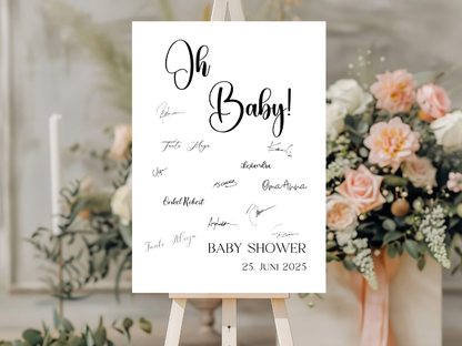 Gästebuch Alternativen für Baby Shower Leinwand, Poster  - Olivier