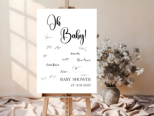 Gästebuch Alternativen für Baby Shower Leinwand, Poster  - Olivier