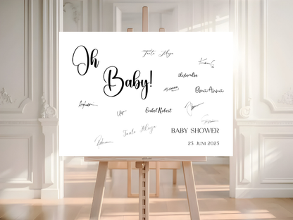Gästebuch Alternativen für Baby Shower Leinwand, Poster  - Tim