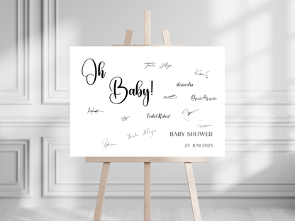 Gästebuch Alternativen für Baby Shower Leinwand, Poster  - Tim