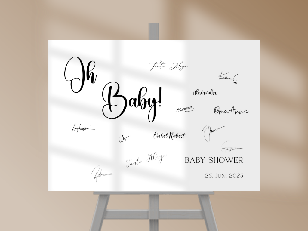 Gästebuch Alternativen für Baby Shower Leinwand, Poster  - Tim