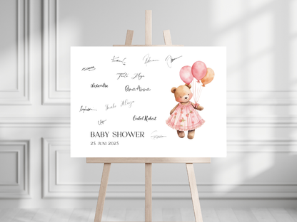 Gästebuch Alternativen für Baby Shower Leinwand, Poster  - Balloons Nina